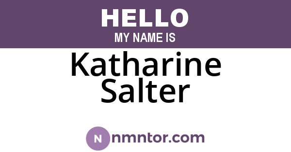 Katharine Salter