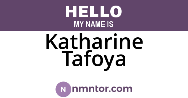 Katharine Tafoya