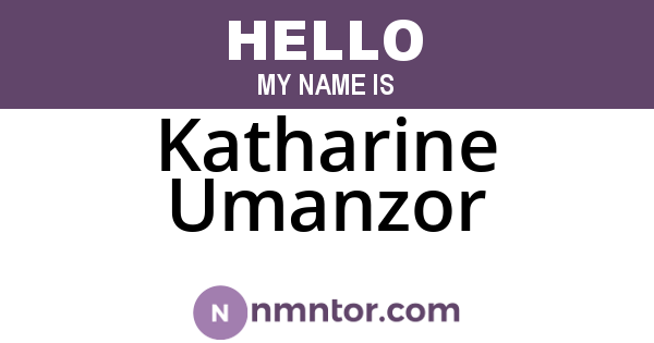 Katharine Umanzor