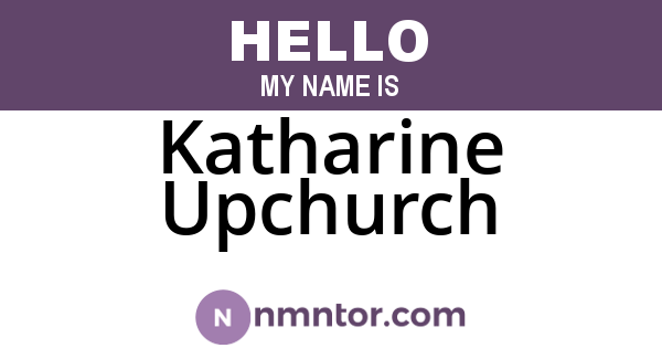 Katharine Upchurch