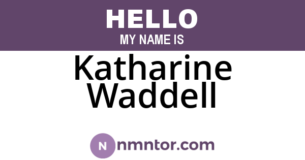 Katharine Waddell