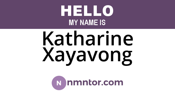 Katharine Xayavong