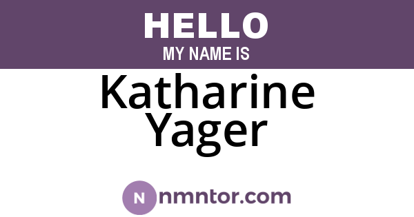 Katharine Yager
