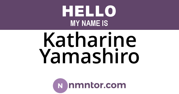 Katharine Yamashiro