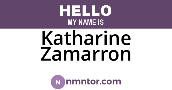 Katharine Zamarron