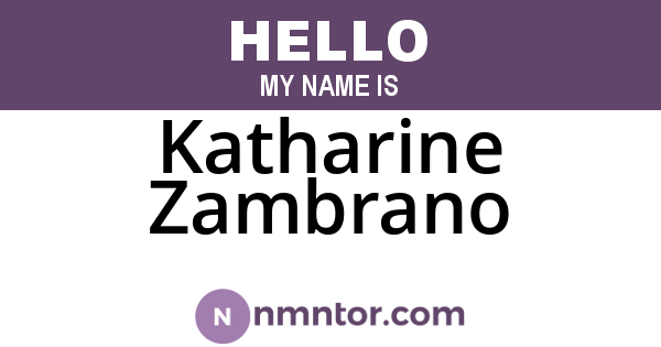 Katharine Zambrano