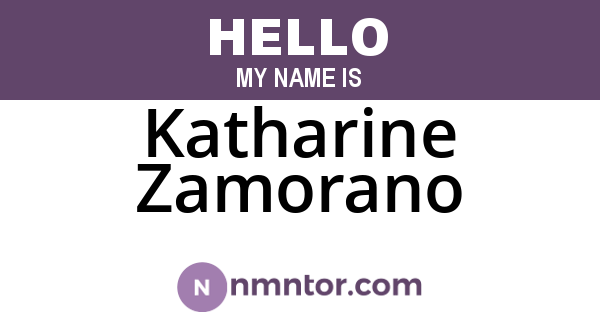 Katharine Zamorano