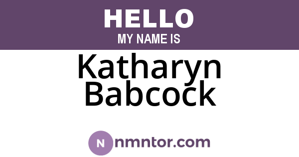Katharyn Babcock