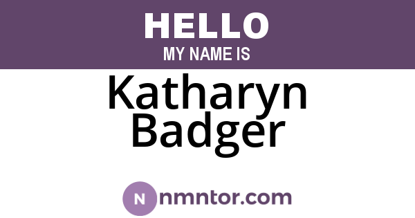 Katharyn Badger