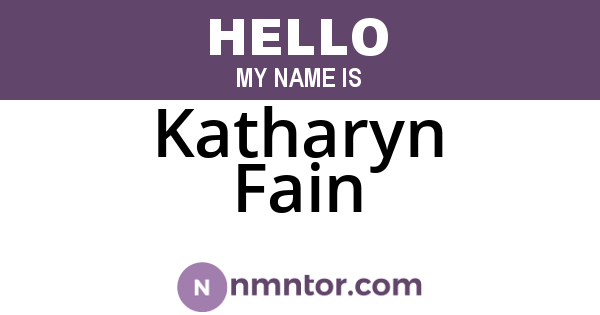Katharyn Fain