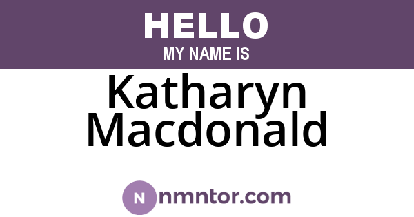Katharyn Macdonald