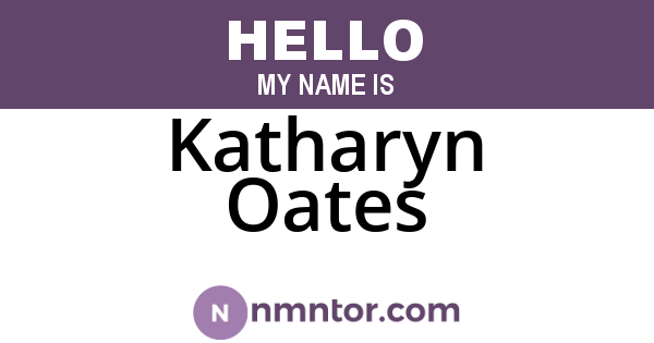 Katharyn Oates