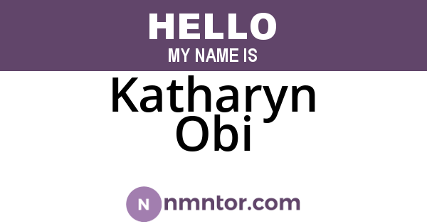 Katharyn Obi
