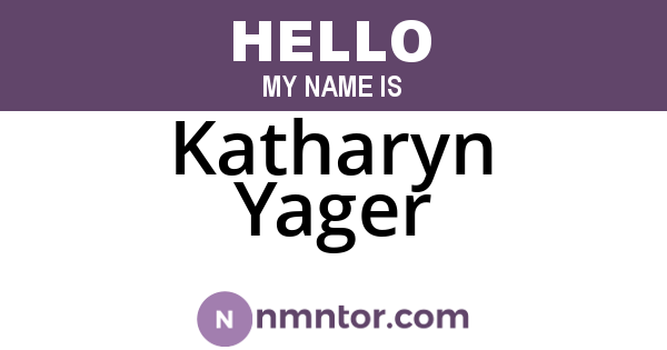 Katharyn Yager