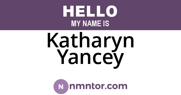 Katharyn Yancey