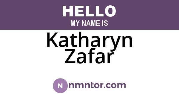 Katharyn Zafar