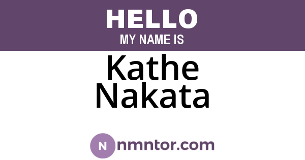 Kathe Nakata
