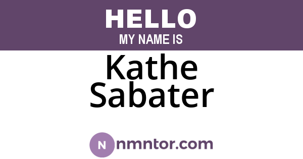Kathe Sabater