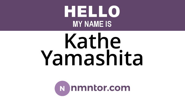 Kathe Yamashita
