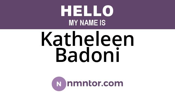 Katheleen Badoni