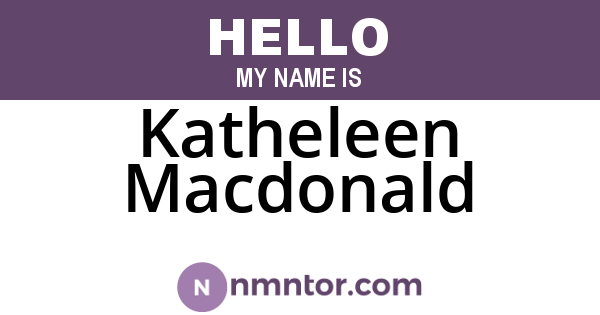 Katheleen Macdonald