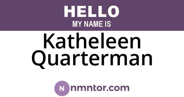 Katheleen Quarterman