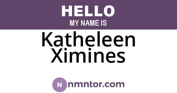 Katheleen Ximines