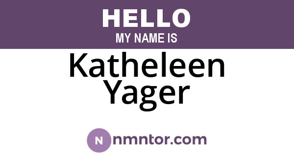 Katheleen Yager