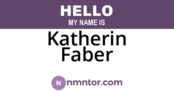 Katherin Faber