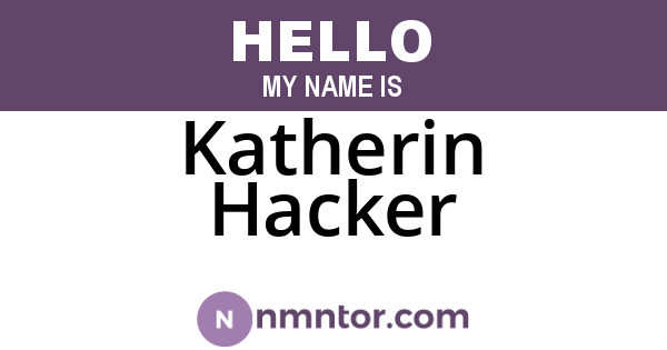 Katherin Hacker