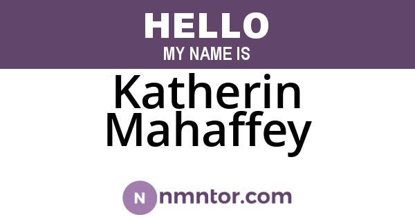 Katherin Mahaffey
