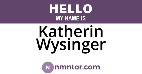 Katherin Wysinger
