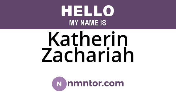 Katherin Zachariah