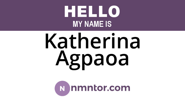 Katherina Agpaoa