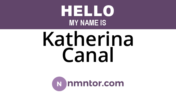 Katherina Canal