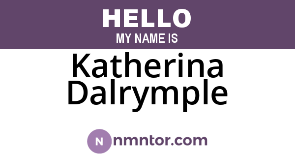 Katherina Dalrymple