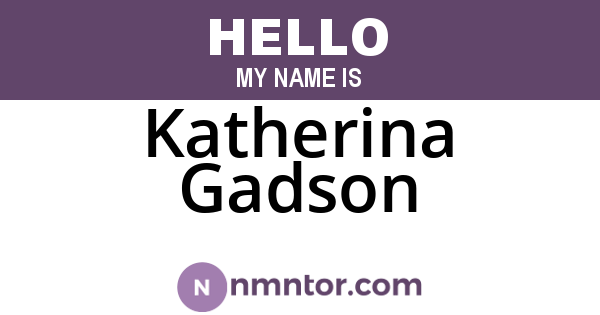 Katherina Gadson