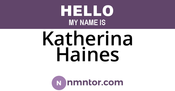 Katherina Haines