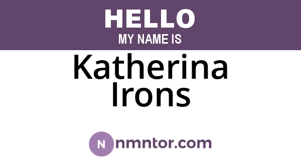 Katherina Irons