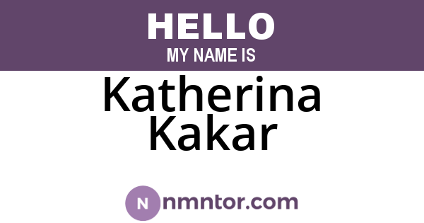 Katherina Kakar