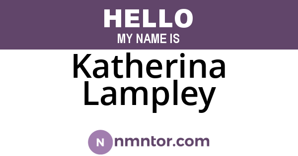 Katherina Lampley