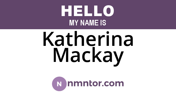 Katherina Mackay