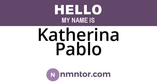 Katherina Pablo