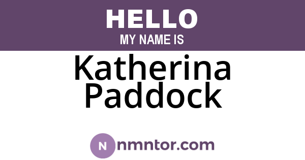 Katherina Paddock
