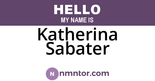 Katherina Sabater