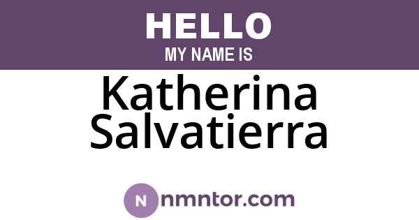 Katherina Salvatierra