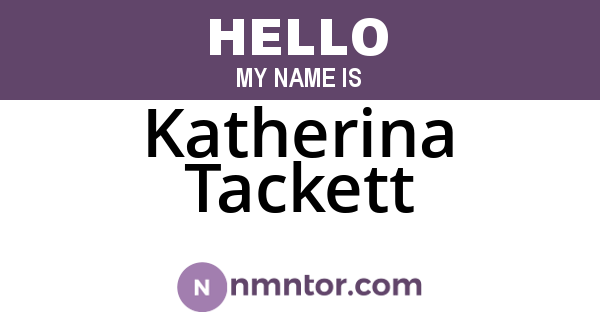Katherina Tackett