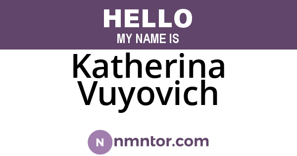 Katherina Vuyovich