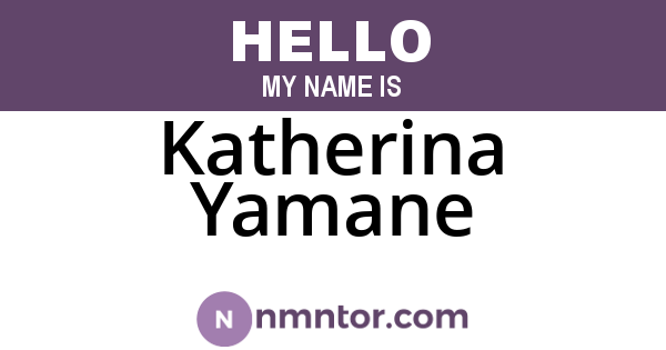 Katherina Yamane