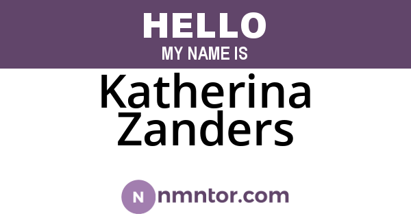 Katherina Zanders